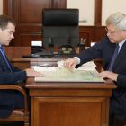 Премьер-министр РФ Дмитрий Медведев встретился с губернатором Томской области Сергеем Жвачкиным